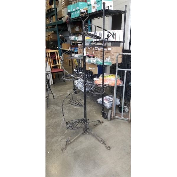 BLACK METAL PLANT SPIRAL STAIRCASE