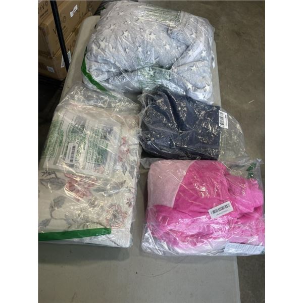 NEW WASHABLE RUG, JEANS, AND 2 PET BLANKET ETC