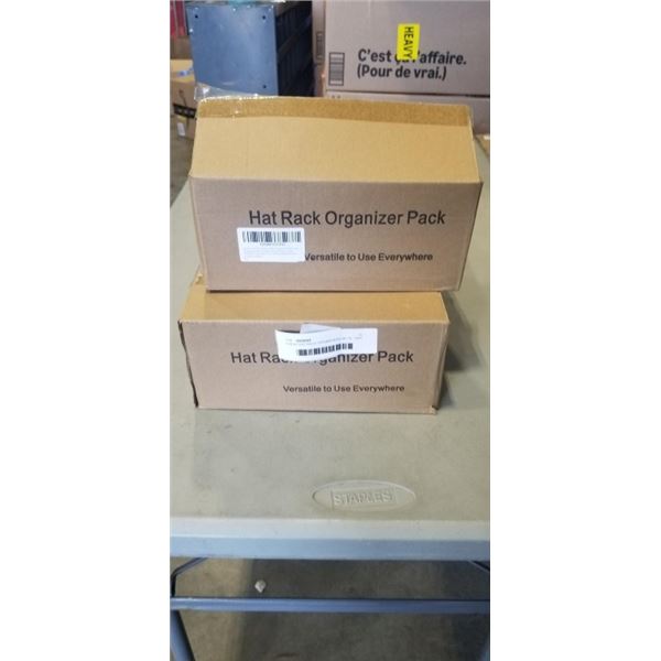 3 NEW HAT RACK ORGANIZERS SETS, 15PC EACH