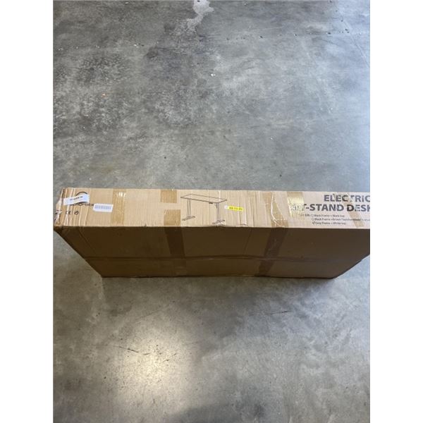 TECHORBITS ELECTRIC SIT TO STAND GREY FRAME WITH WHITE TABLE TOP