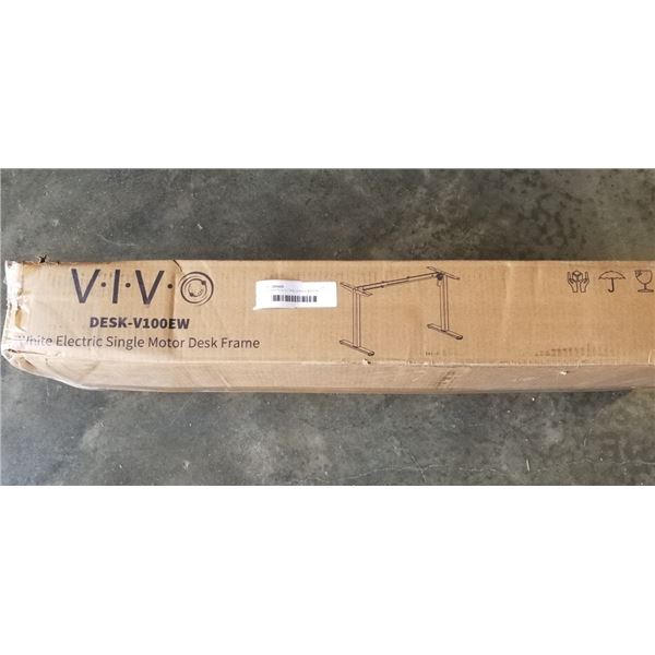 VIVO WHITE ELECTRIC SINGLE MOTOR DESK FRAME