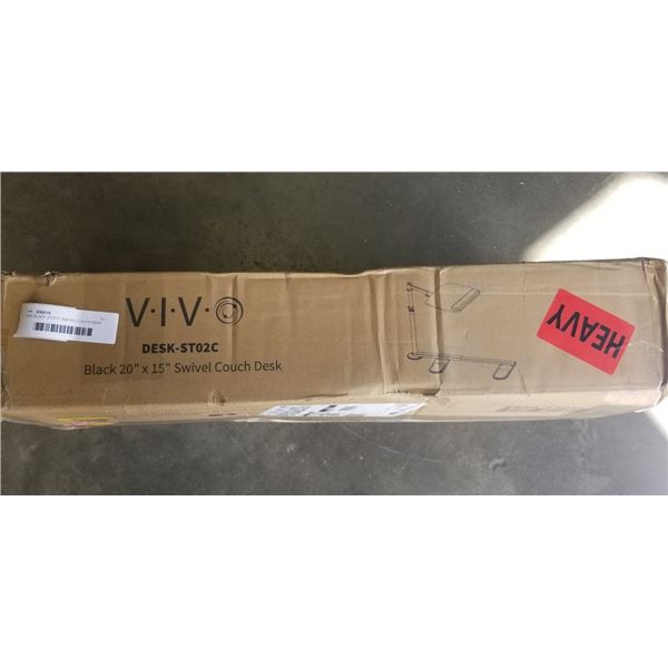 VIVO BLACK 20"X15" SWIVEL COUCH DESK