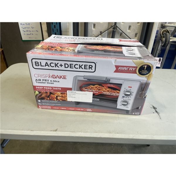 BLACK AND DECKER 4-SLICE AIR FRY TOASTER OVEN - TESTED WORKING, RETAIL $179