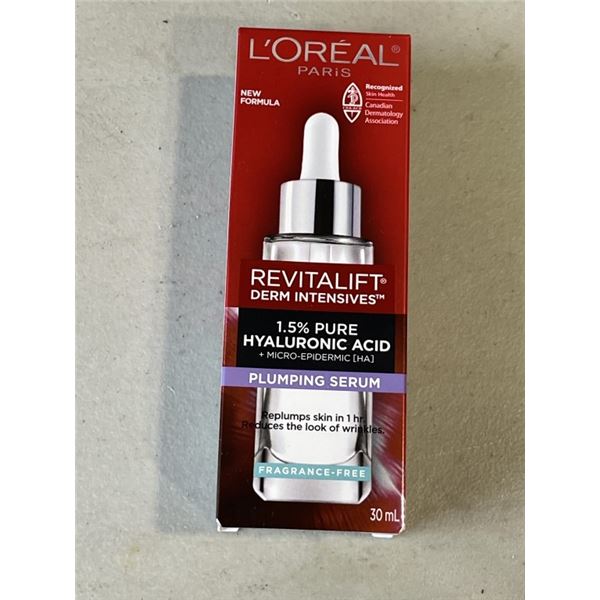 CASE OF 24 L'OREAL PARIS REVITALIFT PLUMPING SERUM. 30ML PER BOTTLE