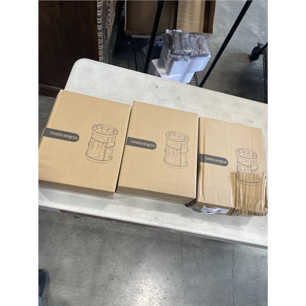 3 NEW COSMETICS STORAGE BOXES