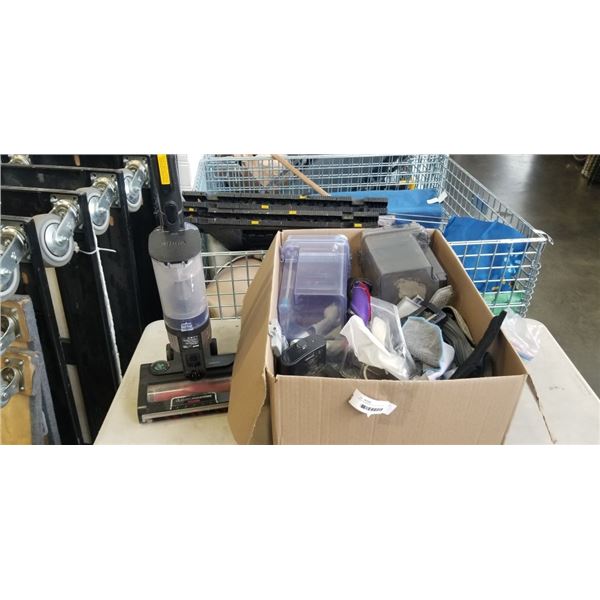 BOX OF ASSORTED VACUUM PARTS