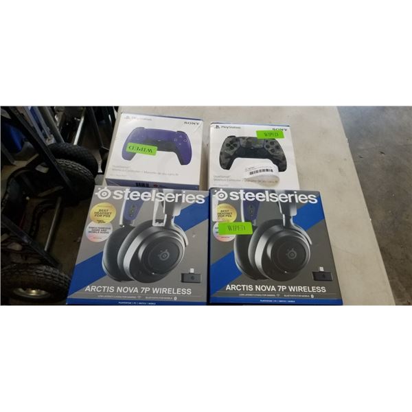 PS5 DUAL SENSE CONTROLLERS AND GAMING HEADSETS STORE RETURNS UNTESTED