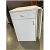 Image 1 : WHITE DROP SIDE STORAGE DINETTE TABLE