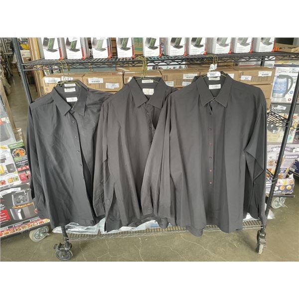 10 NEW MENS BLACK SIZE XL DRESS SHIRTS