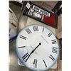 Image 1 : WALL CLOCK, DRY GOODS METAL SIGN, AND COFFEE SHOP SIGN