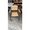Image 2 : MODERN TEAK FINISH PATIO DINING TABLE WITH 6 CHAIRS