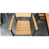 Image 3 : MODERN TEAK FINISH PATIO DINING TABLE WITH 6 CHAIRS