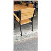 Image 4 : MODERN TEAK FINISH PATIO DINING TABLE WITH 6 CHAIRS
