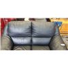 Image 2 : BLACKLEATHER LOVESEAT WITH CHROME LEGS