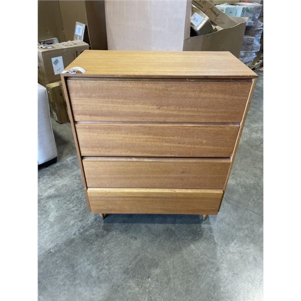 TEAK 4 DRAWERS DRESSER