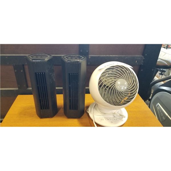 WOOZOO VORTEX OSCILLATING TABLE FAN WORKING WITH TWO OMNIBEEZE FANS