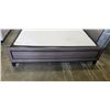 Image 2 : MODERN QUEEN SIZE BED FRAME WITH SLIM BOX SPRING