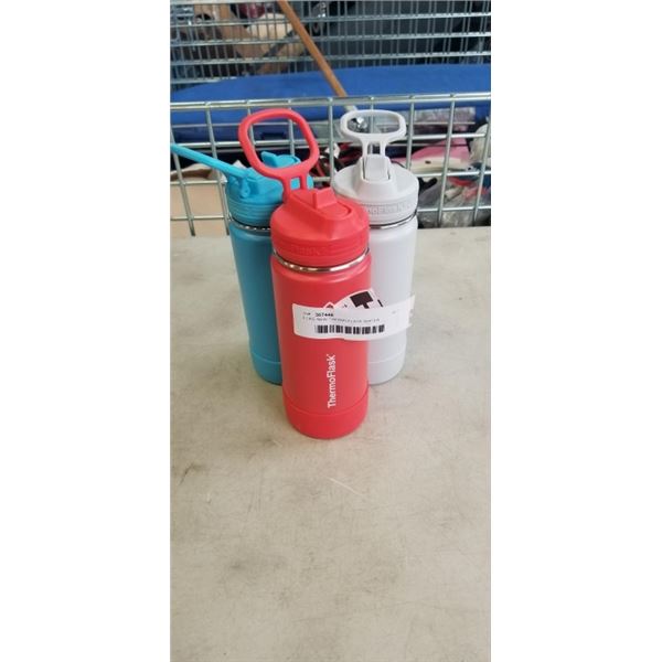 3 LIKE-NEW THERMOFLASK WATER BOTTLES