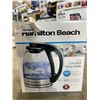 Image 2 : HAMILTON BEACH COMPACT 1L GLASS ELECTRIC KETTLE - TESTED WORKING
