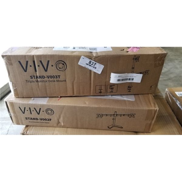 VIVO TRIPLE MONITOR DESK MOUNT AND VIVO DUAL MONITOR DESK MOUNT FREE STANDING
