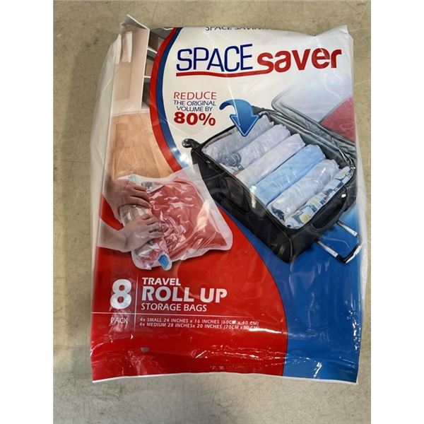 BOX OF 11 PACKS OF 8 SPACE SAVER BAGS 4 ARE 24"X16 " AND 4 ARE 28"X 20"