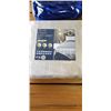 Image 2 : 2 NEW 4PC KINGSIZE SHEET SETS, LUXURY SATIN, BLUE AND TAUPE