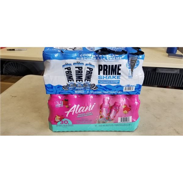 CASE OF PRIME PROTEIN SHAKES AND ALANI PROTEIN SHAKES BB 2027