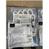 Image 2 : 2 NEW SHOWER RODS (ONE BRONZE, ONE BLACK) WITH 3 BLUE SHOWER CURTAINS