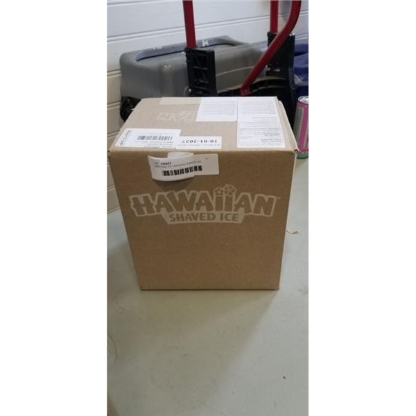 NEW CASE OF HAWAIIAN SHAVED ICE, ASSORTED FLAVOURS