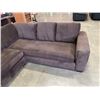 Image 3 : 2 PIECE COUCH POTATO BROWN FABRIC SECTIONAL SOFA