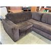 Image 5 : 2 PIECE COUCH POTATO BROWN FABRIC SECTIONAL SOFA