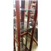 Image 2 : 6FT CURIO DISPLAY CABINET WITH GLASS SHELVES, ILLUMINATED