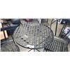 Image 3 : BLACK METAL FOLDING 3PC BAR HEIGHT BISTRO SET