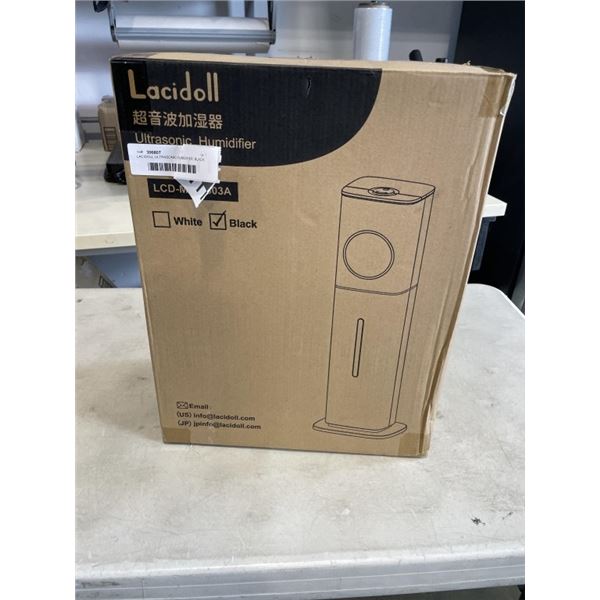 LACIDOLL ULTRASONIC HUMIDIFIER, BLACK. MODEL LCD-MH-2303A