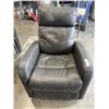 Image 1 : GREY LEATHER ROCKER RECLINER
