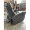 Image 3 : GREY LEATHER ROCKER RECLINER