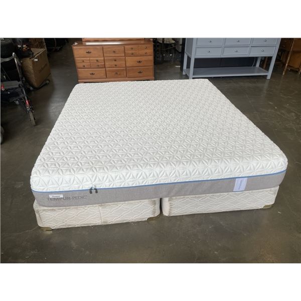 KING SIZE TEMPER PEDIC MATTRESS W/ SPLIT BOX SPRING