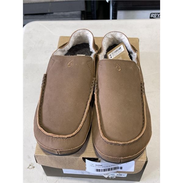 NEW OLUKAI MOLOA SLIPPER KONA COFFEE / KONA COFFEE  SIZE MENS 10