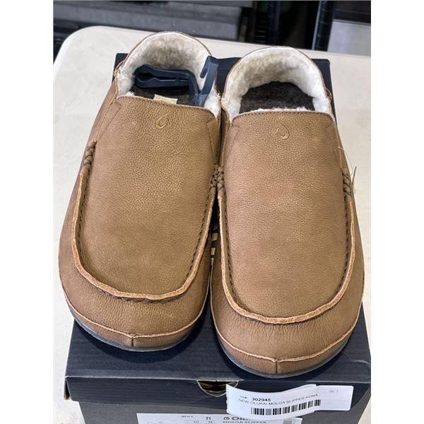 NEW OLUKAI MOLOA SLIPPER KONA COFFEE / KONA COFFEE  SIZE MENS 11