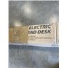 Image 2 : TECHORBITS ELECTRIC SIT TO STAND BLACK FRAME WITH WOOD BUTCHER BLOCK TEXTURE