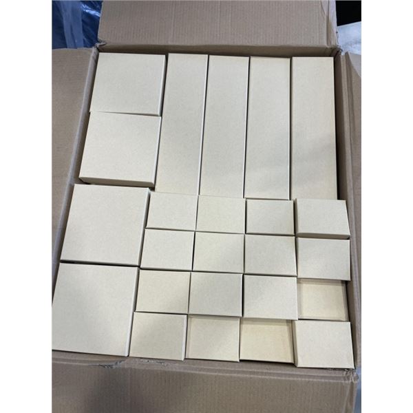 NEW CASE OF 100 ASSORTED SIZE KRAFT JEWELLERY BOXES
