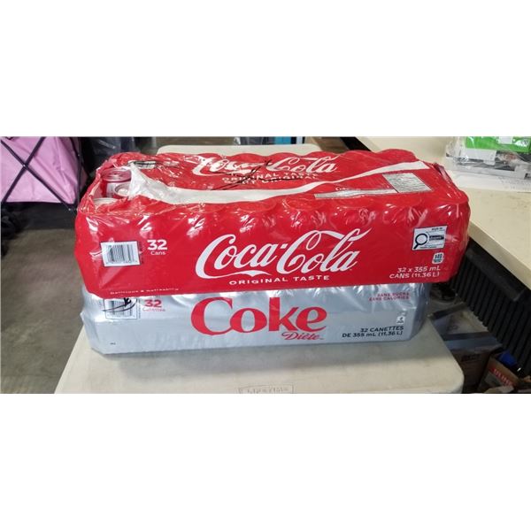 2 CASES OF  COCA  COLA  AND DIET COKE  COLA