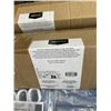 Image 5 : 2 NEW SHOWER RODS (ONE BRONZE, ONE BLACK) WITH 3 BLUE SHOWER CURTAINS