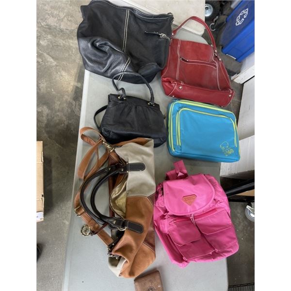 BOX OF LADIES HANDBAGS