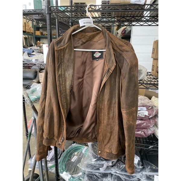 MENS SIZE 44 BROWN SUEDE JACKET