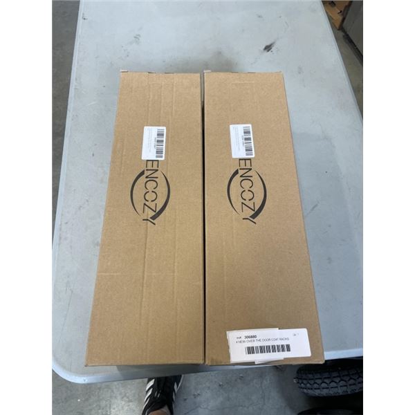 4 NEW OVER THE DOOR COAT RACKS