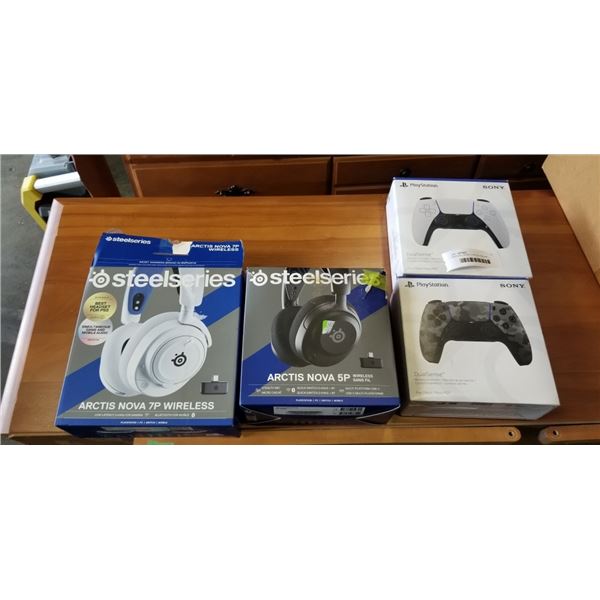 PS5 DUAL SENSE CONTROLLERS AND GAMING HEADSETS STORE RETURNS UNTESTED
