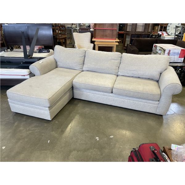 POTTERYBARN 2 PIECE GREY SECTIONAL COUCH
