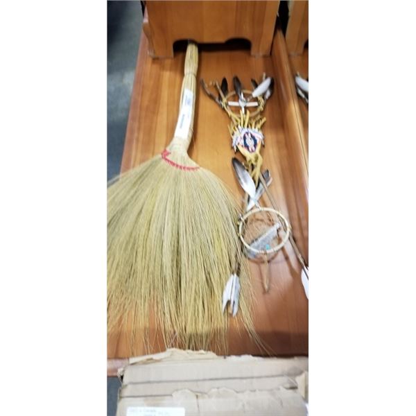 DREAM CATCHER AND VINTAGE BROOM