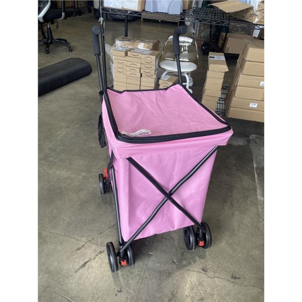 NEW PINK 4 WHEEL PET CARRIER